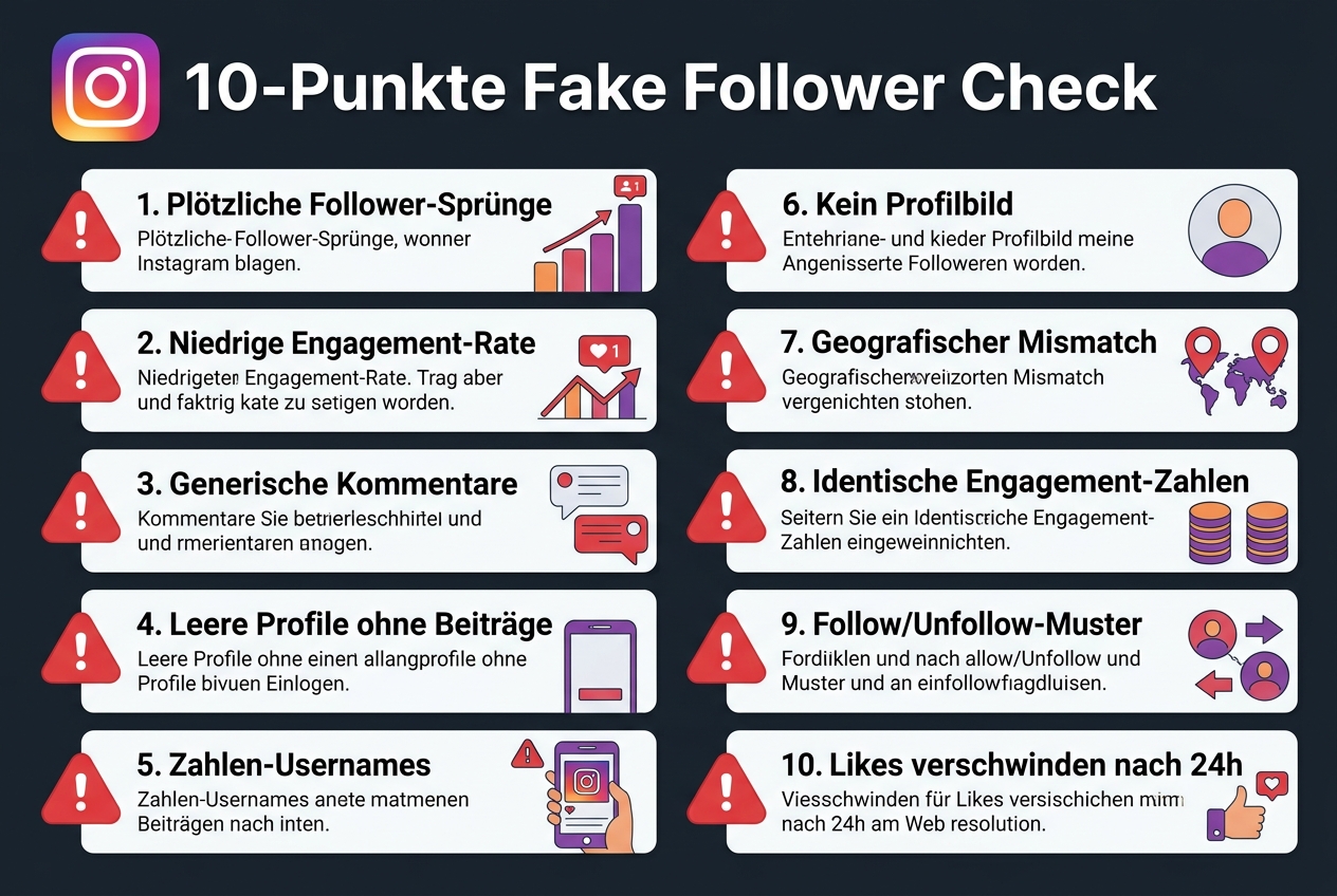 Fake Follower Checkliste